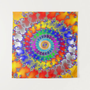 Psychedelisches Fraktal Wandteppich