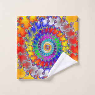 Psychedelisches Fraktal Waschlappen