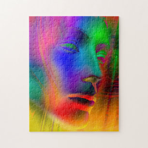 Psychedelisches Frauen-Gesicht