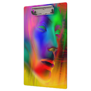 Psychedelisches Frauengesicht Klemmbrett