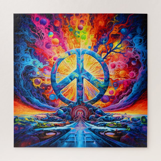 Psychedelisches Friedenszeichen (Vertikal)