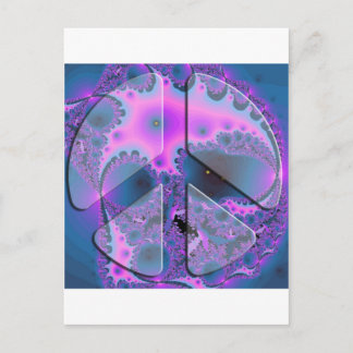 psychedelisches Friedenszeichen Postkarte