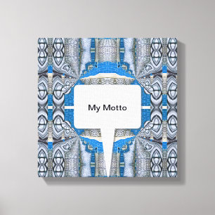 Psychedelisches Fun Fraktal Muster & Text Leinwanddruck