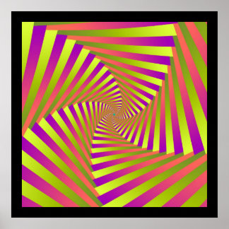 Psychedelisches Fünf-Arm-Spiral-Poster Poster