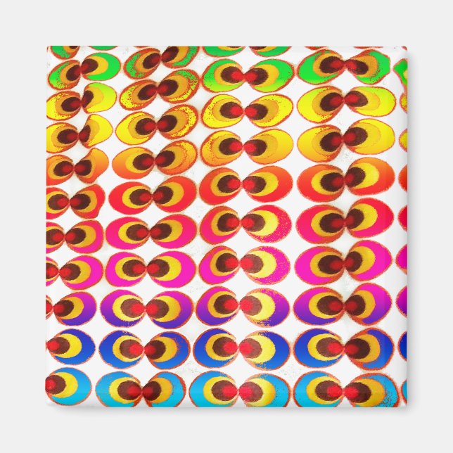 Psychedelisches Gewebe Magnet (Vorne)
