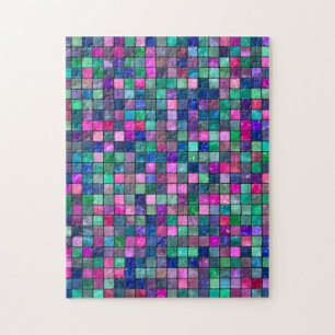 Psychedelisches Glas-Tile-Puzzle