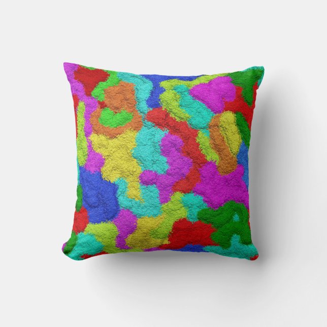 Psychedelisches Glitzer-Muster-Kissen Kissen (Vorderseite)
