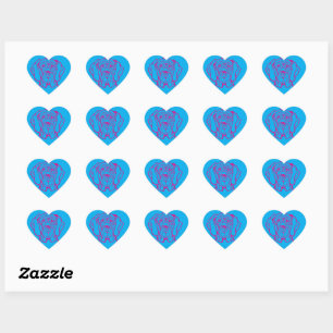 psychedelisches Great Dane-Logo Herz-Aufkleber