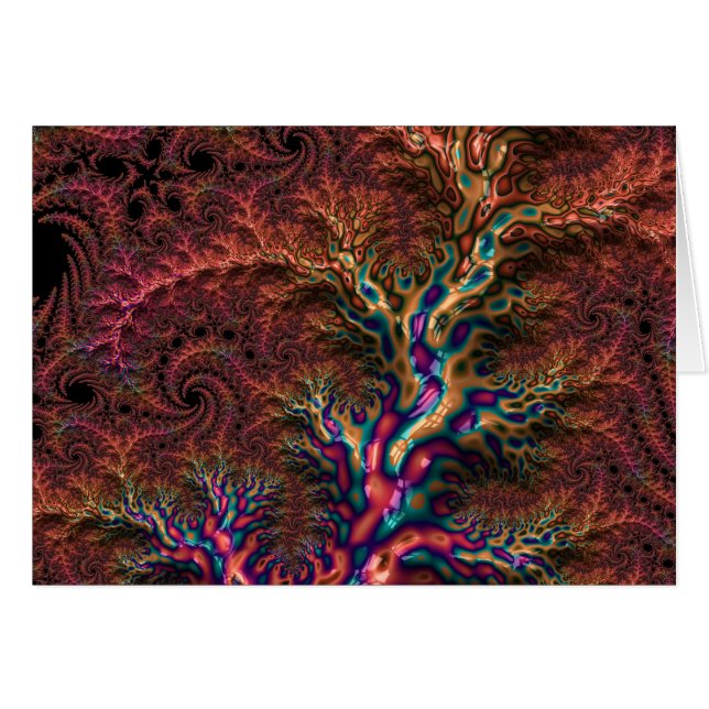 Psychedelisches Groovy Trippy Funky Colorful Frakt (Vorderseite (Horizontal))
