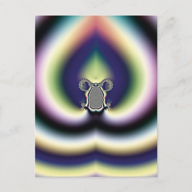 Psychedelisches Herz Postkarte (Vorderseite)