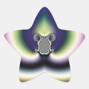 Psychedelisches Herz Stern-Aufkleber