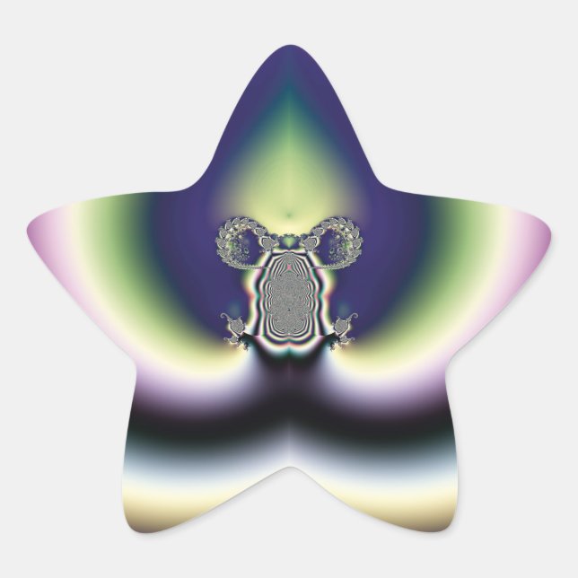 Psychedelisches Herz Stern-Aufkleber (Vorderseite)