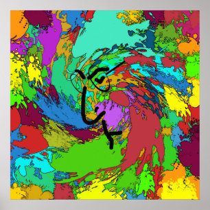 Psychedelisches Hippie Poster