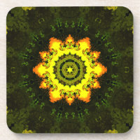 Psychedelisches Hippie-Untersetzer-Set
