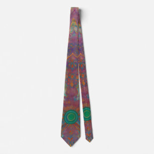 Psychedelisches Kaleidoskop-Geometrie-Schlips Krawatte