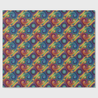Psychedelisches Kaleidoskop- und Spiral-Mandala-Mu Geschenkpapier