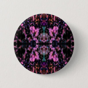 Psychedelisches Kaleidoskopmuster Button