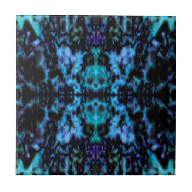 Psychedelisches Kaleidoskopmuster Fliese (Vorderseite)