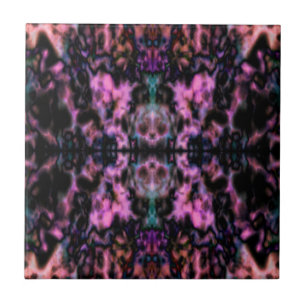Psychedelisches Kaleidoskopmuster Fliese