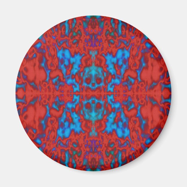 Psychedelisches Kaleidoskopmuster Magnet (Vorne)