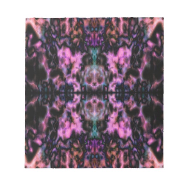 Psychedelisches Kaleidoskopmuster Notizblock (Vorderseite)