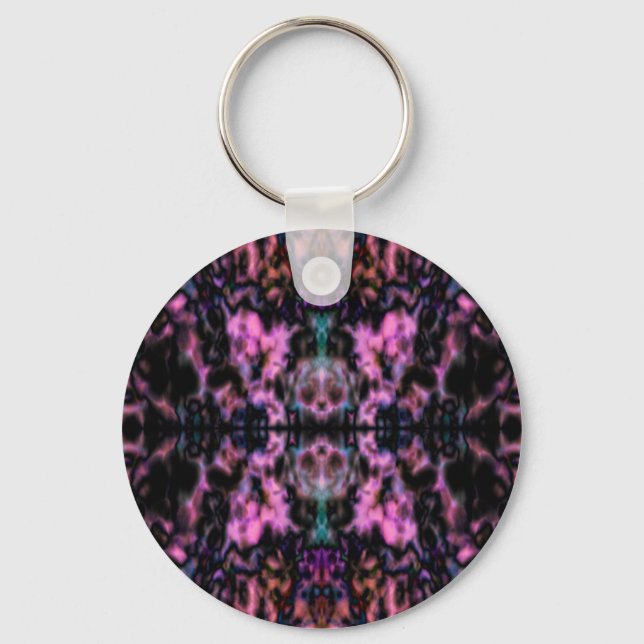 Psychedelisches Kaleidoskopmuster Schlüsselanhänger (Vorderseite)