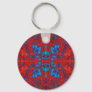 Psychedelisches Kaleidoskopmuster Schlüsselanhänger