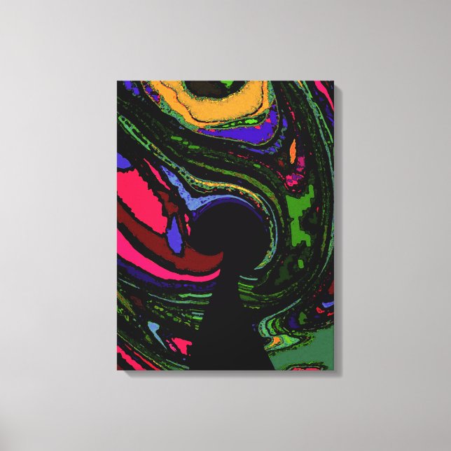 Psychedelisches Keyhole ~ 24x18.75"dick Wrapped Ca Leinwanddruck (Vorderseite)