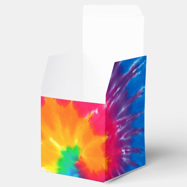 Psychedelisches Krawatte-Farbdesign Geschenkschachtel (Geöffnet)