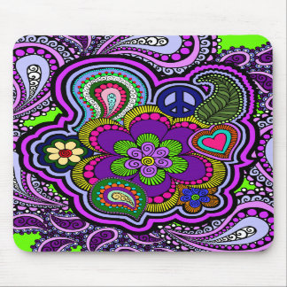 Psychedelisches lila Paisley Mousepad