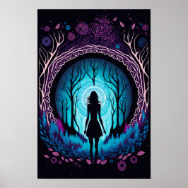 Psychedelisches Mandala-Wald-Poster | Trippy 2 Poster