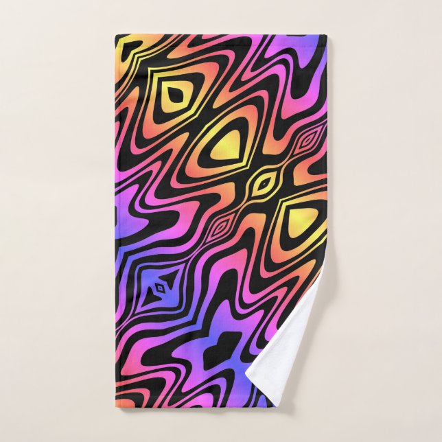 Psychedelisches, mehrfarbiges Handtuch (Handtuch)