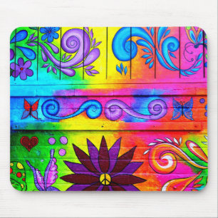 psychedelisches mousepad Farbe des Hippie