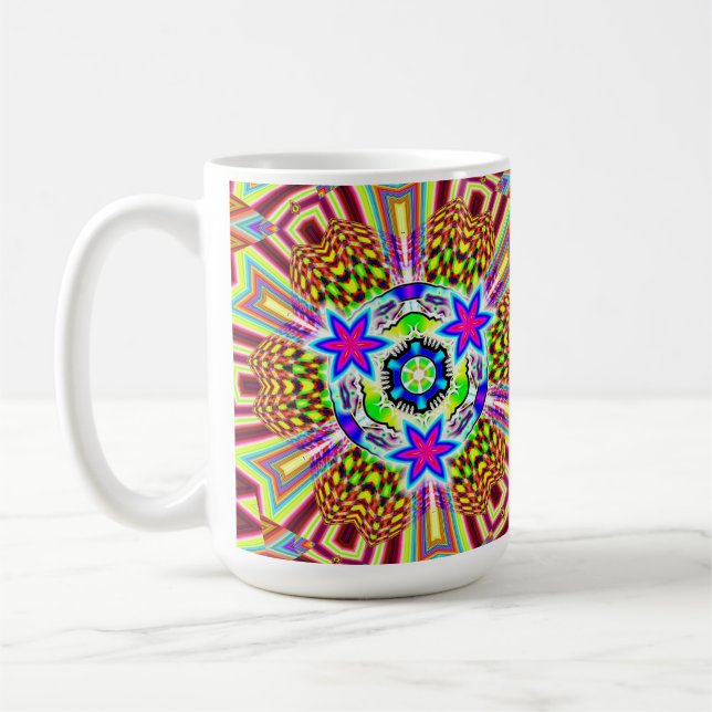 Psychedelisches Muster 3X6 Kaffeetasse (Links)