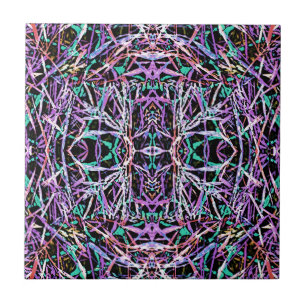 Psychedelisches Muster in Rosa Fliese