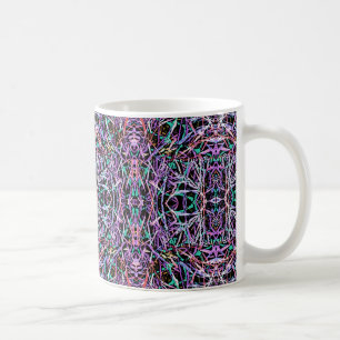 Psychedelisches Muster in Rosa Kaffeetasse