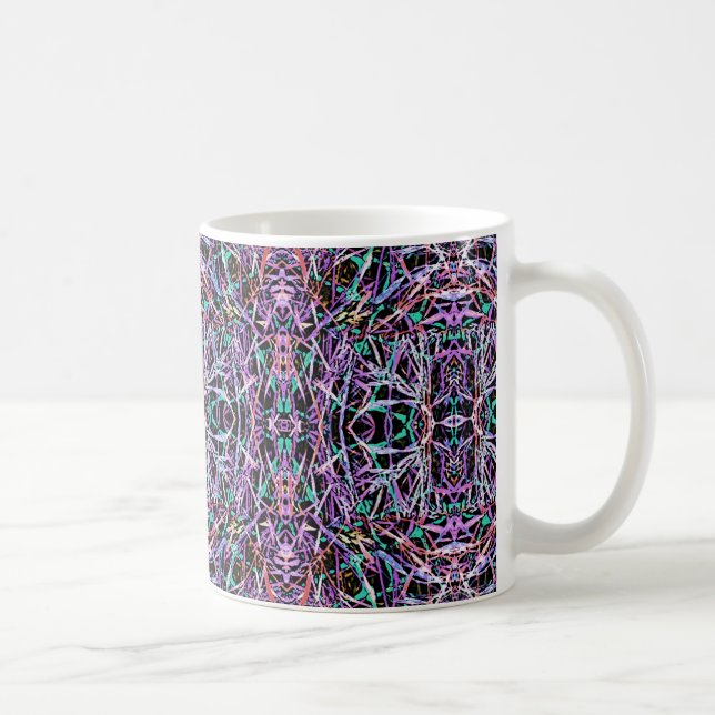 Psychedelisches Muster in Rosa Kaffeetasse (Rechts)