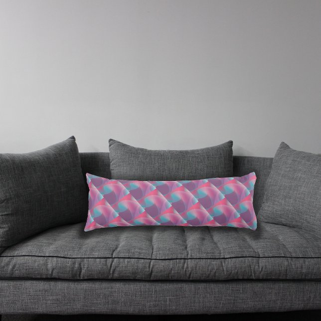 Psychedelisches Muster Türkis-Lavendel Seitenschläferkissen (Von Creator hochgeladen)