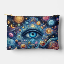Psychedelisches Mystisches Auge Zubehörtasche