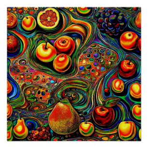 Psychedelisches Obst 1 Poster