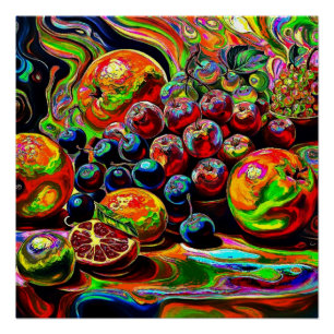 Psychedelisches Obst 3 Poster