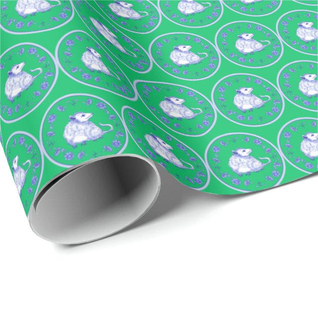 Psychedelisches Opossum  Geschenkpapier (Rolleneckpunkt)
