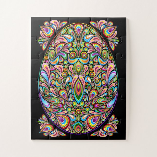 Psychedelisches Osterei-Design (Vertikal)