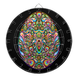 Psychedelisches Osterei-Design Kinder Bio-T-Shirt Dartscheibe