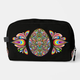 Psychedelisches Osterei-Design Kinder Bio-T-Shirt Waschbeutel