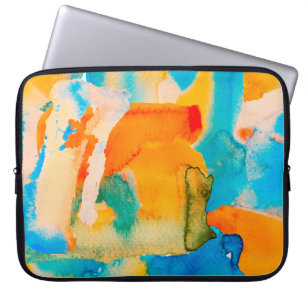 Psychedelisches Papier. Classic Blue und Lush Lava Laptopschutzhülle