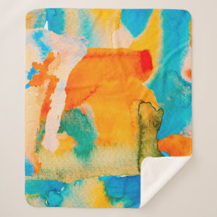 Psychedelisches Papier. Classic Blue und Lush Lava Sherpadecke