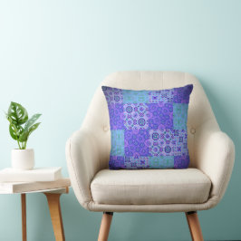 Psychedelisches Patchwork-Muster Kissen
