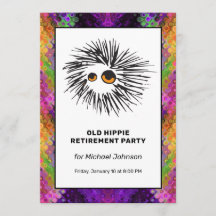 Psychedelisches Peace Sign Hippie Retirement Party