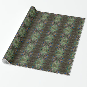 Psychedelisches Pfau-Packpapier Geschenkpapier